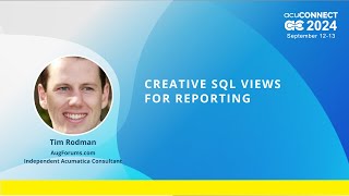 AcuCONNECT 2024 Day 2  Creative SQL Views for Reporting [upl. by Merideth]