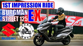 Suzuki Burgman Street 125 EX  Test Ride Review [upl. by Haik]