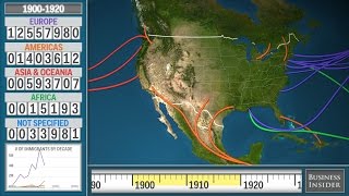 Animated Map Shows History Of Immigration To The US [upl. by Hogue]