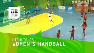 Womens Handball Angola vs Russia  Highlights  Nanjing 2014 Youth Olympic Games [upl. by Ruthe]