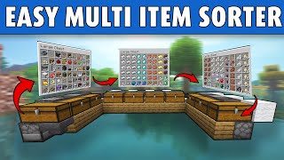 Minecraft Easy Multi Item Sorter Expandable Full Auto 117 Tutorial Java [upl. by Switzer]