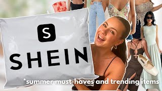 HUGE SHEIN HAUL 2024  tryon summer trending outfits musthave tops and discount code [upl. by Girard376]