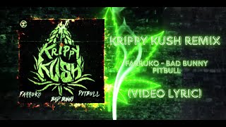 Farruko Bad Bunny Pitbull  Krippy Kush Remix Video Lyric [upl. by Nerot]