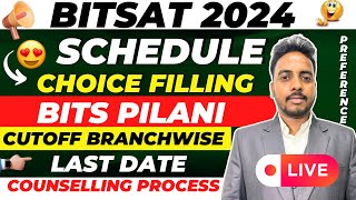 BITSAT Counselling Process 2024 😍  BITS Pilani Cutoff 2024  BITSAT Counselling 2024  BITSAT 2024 [upl. by Kapeed]