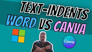 TextIndents Indent Text In Paragraphs MS WORD VS CANVA [upl. by Leiso]