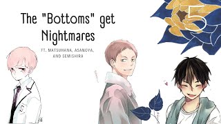 The quotBottomsquot get Nightmares pt 57  MatsuHana AsaNoya   HurtComfort  Haikyuu texts [upl. by Helban502]