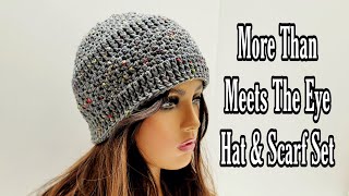 Easy Crochet Hat AND Scarf SET Tutorial [upl. by Dloreh]