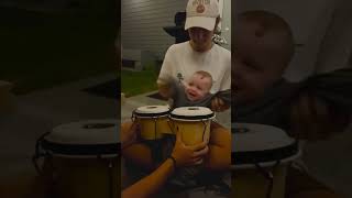 Baby plays the bongos and it’s the cutest thing ever [upl. by Egoreg]