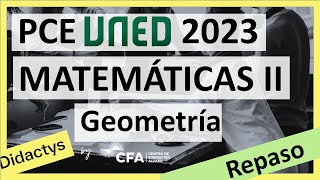 🚀MATEMÁTICAS II Geometría 2023 ▶️ PCE Selectividad UNED✔️20 PREGUNTAS TEST para Repasar [upl. by Bowlds829]