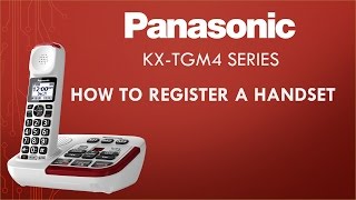 Panasonic  Telephones  KXTGM470  How to register a handset See list of telephone models below [upl. by Mayberry973]