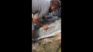 TechoBloc quotSemmaquot Retaining Wall Part 2 hardscaping concrete construction [upl. by Gian831]