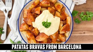 The FAMOUS Patatas Bravas from Barcelona Spain  CLASSIC Tapas Recipe [upl. by Godden154]