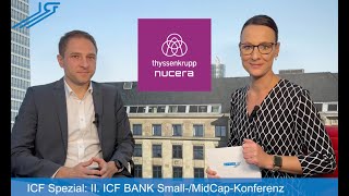 thyssenkrupp nucera AG amp Co KGaA  II ICF BANK SmallMidCapKonferenz [upl. by Abagail]