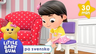 Klädsången  Little Baby Bum  Låtar och videor för barn  Moonbug Kids Svenska [upl. by Llenyt]