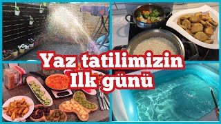 ALMANYADA YAZ TATİLİ BAŞLADI✅ ÇİÇEKLERİM COŞTU😍 KAHVALTI✅ PRATİK AKŞAM YEMEĞİ❌ GURBETTE YAŞAM VLOG [upl. by Aihcsrop]