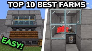 TOP 10 BEST FARMS in Minecraft Bedrock 121 MCPEXboxPSSwitchPC [upl. by Ennad137]