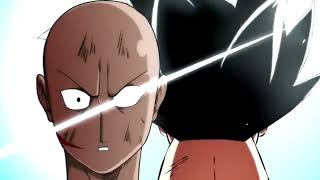 SUPER EDIT 12 MIN Goku vs Saitama ☠️☠️ fyp fy goku dragonball saitama OPM anime fight [upl. by Carmelle113]