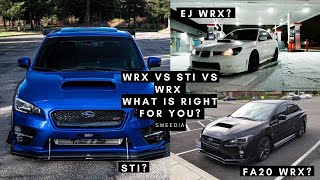 WRX VS STI VS WRX What Is The Right Car For You [upl. by Litsyrk]