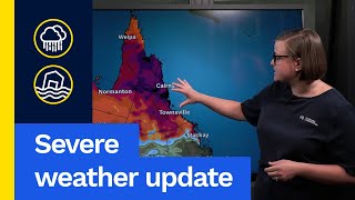 Severe Weather Update 20 Dec 2024 Tropical low brings rain and flooding to northern Queensland [upl. by Reinwald]