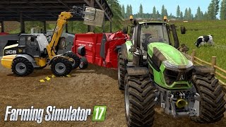 Farming Simulator 17  Giving Cows Water amp Hay Bed With commentary Part 2 [upl. by Nyer]