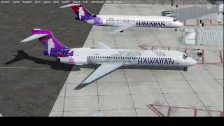 Prepar3D V4 Hawaiian Airlines TFDI Boeing 717 PHNLPHKO [upl. by Annavaj]