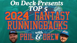 Top 5 Fantasy RBs 2024 [upl. by Aninnaig763]