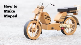 How To Make Moped From Cardboard  DIY  Very Simple [upl. by Iznek]