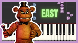 Five Nights At Freddy’s Theme Toreador March EASY PIANO TUTORIAL [upl. by Llerdnod]