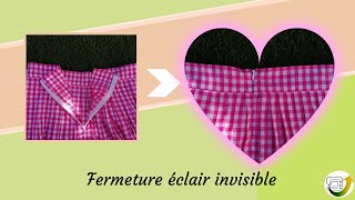 Comment coudre une fermeture éclair invisible  Le cours complet astuces et explications [upl. by Odlonra]