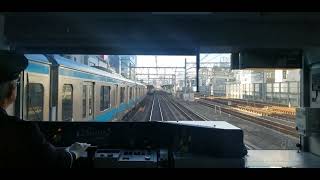 Riding Yamanote line from Akihabara station to Okachimachi Station [upl. by Nerrol]