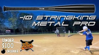 Hitting with the StringKing 10 Metal Pro Bat  Under 100 USSSA Baseball Bat Review [upl. by Igiul590]