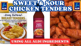 Sweet amp Sour Chicken Tenders Using ALL ALDI Ingredients ONLY 2 Ingredients needed [upl. by Silvio]