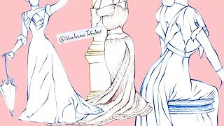 Sketching Dresses from the 1900s [upl. by Layap923]