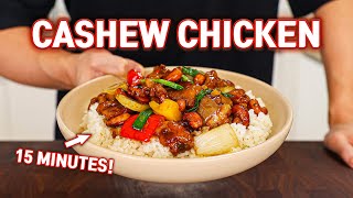 15 Minute Cashew Chicken Recipe That Will Change Your LIFE [upl. by Ymeon329]