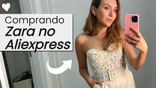 PROVANDO ROUPAS DO ALIEXPRESS ESTILO ZARA [upl. by Ihcalam]