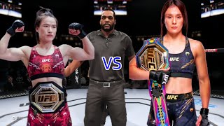 Zhang Weili VS Alexa Grasso Zhang Weili violently injured Alexa Grasso with 600 punches UFC [upl. by Eelirol814]