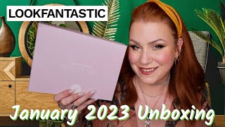 UNBOXING THE 1ST LOOKFANTASTIC BEAUTY SUBSCRIPTION BOX OF 2023  THE JANUARY BOX [upl. by Nauquf]