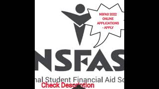 NSFAS APPLICATION 2022 ONLINE  HOW TO APPLY  VIDEO 💃💃 [upl. by Yelac]