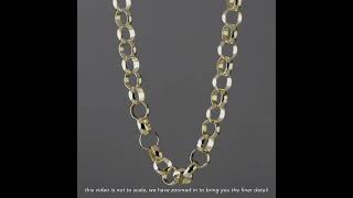 9ct Yellow Gold Solid Italian Made Round Belcher Chain  51mm [upl. by Grayson]