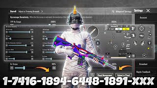 NEW UPDATE 35🔥BEST SENSITIVITY CODE  CONTROL SETTINGS BGMIPUBG MOBILE [upl. by Notyard]