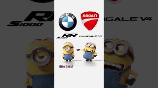 Ducati Panigale V4 vs BMW S1000RR best one funny comparission tiktok status ducati bmw fyp vs [upl. by Yhtak]