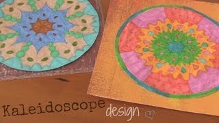 DIY Kaleidoscope Design  Drawing  SoCraftastic [upl. by Nirrok]