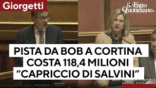 Pista da Bob a Cortina Giorgetti “Costa 1184 milioni” Avs “Capriccio di Salvini” [upl. by Otreblada]