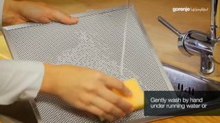 Gorenje Hood TipsampTricks How to clean the filters [upl. by Ynaffyt]