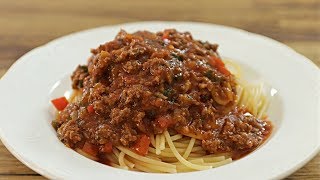 Spaghetti with Meat Sauce Recipe [upl. by Ruthy]