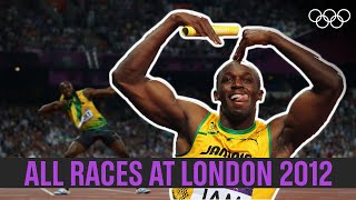 ALL of Usain Bolts 🇯🇲individual races 🏃‍♂️at London 2012 [upl. by Armalla]