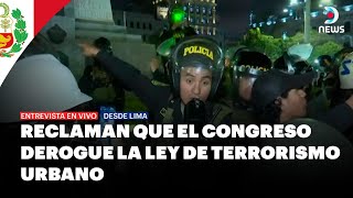 Paro nacional en Perú Tensión entre los manifestantes y la policía  DNews [upl. by Tutt]