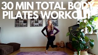 30 MIN TOTAL BODY PILATES WORKOUT Warm up Butt  Abs  Legs Arms and Stretching [upl. by Rephotsirhc]