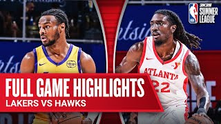 LAKERS vs HAWKS  NBA SUMMER LEAGUE  FULL GAME HIGHLIGHTS [upl. by Drusy]