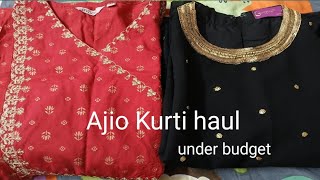 Ajio kurti haul kurti collection under budget for regularcollegeofficewearBELOW 500rs kurtis [upl. by Tivad]